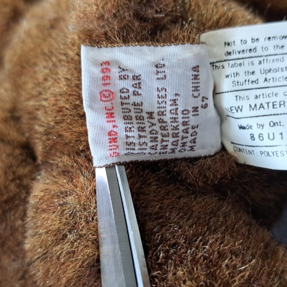 Vintage Gund Gunderbear Dark Brown Jointed Teddy Bear Toy VG 8" 1993 - Picture 11 of 16